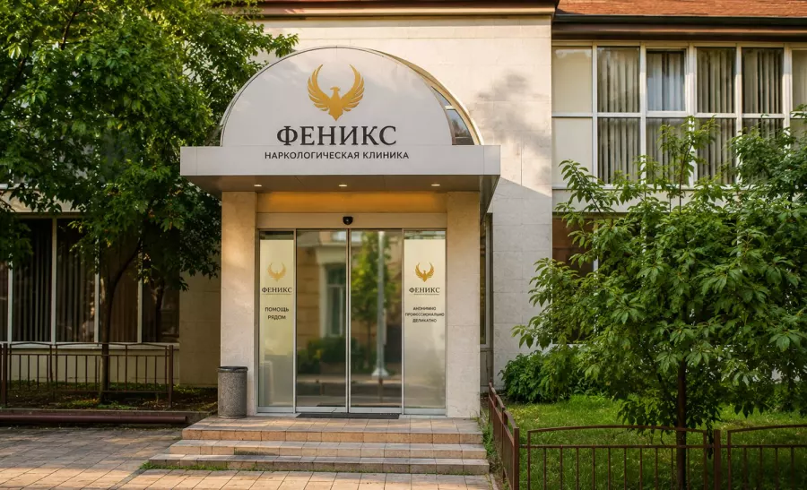Вход в наркологическую клинику «Феникс» в Ялте